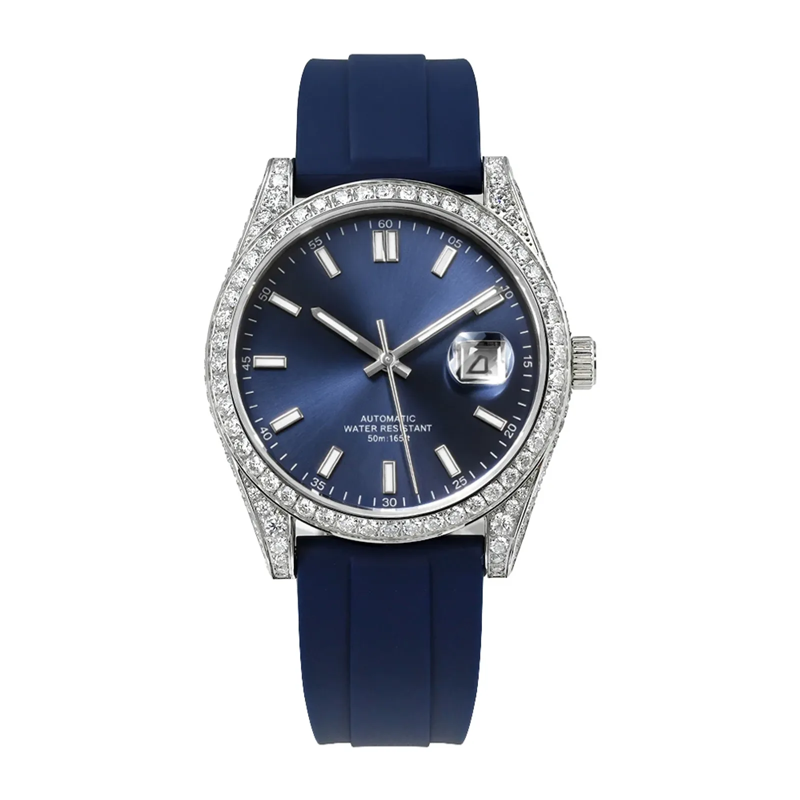 Vespera Automatic Watch, Moissanite Gem-Set
